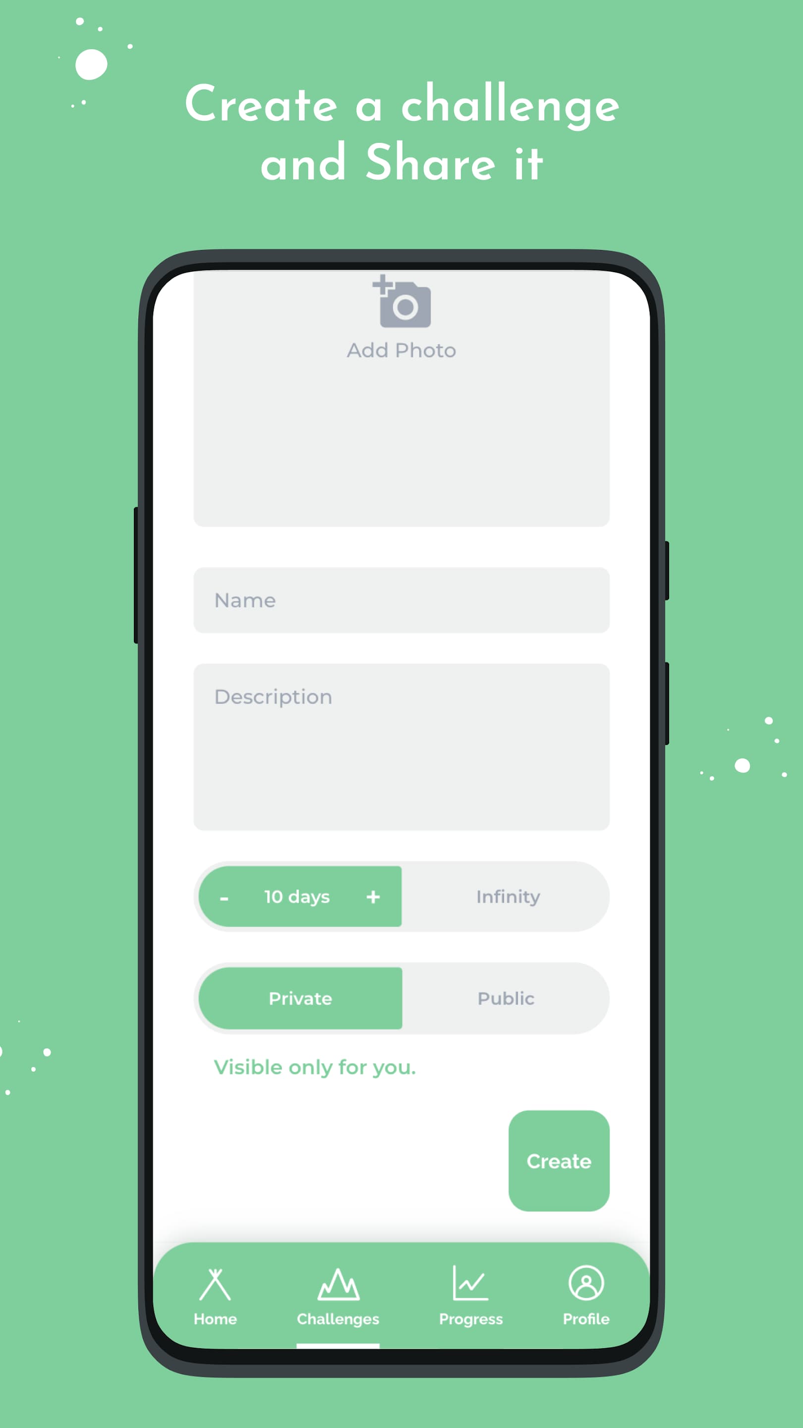Challenge create page